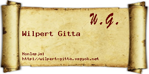 Wilpert Gitta névjegykártya
